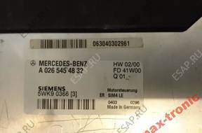БЛОК УПРАВЛЕНИЯ ДВИГАТЕЛЕМ MERCEDES A0265454832 / 5WK90366