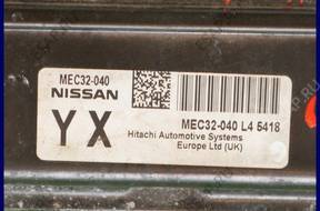 БЛОК УПРАВЛЕНИЯ ДВИГАТЕЛЕМ NISSAN MICRA K12 1.2 MEC32-040 YX