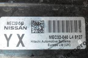 БЛОК УПРАВЛЕНИЯ ДВИГАТЕЛЕМ NISSAN MICRA K12 1.2 MEC32-040 YX