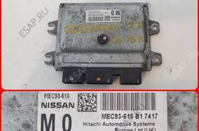 БЛОК УПРАВЛЕНИЯ ДВИГАТЕЛЕМ NISSAN QASHQAI MEC93-610 B17417