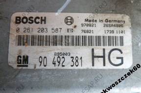 БЛОК УПРАВЛЕНИЯ ДВИГАТЕЛЕМ OMEGA B 0261203587 90492381 HG