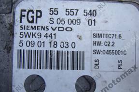 БЛОК УПРАВЛЕНИЯ ДВИГАТЕЛЕМ OPEL 1.8 16V 55557540 WYZEROWANY