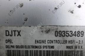 БЛОК УПРАВЛЕНИЯ ДВИГАТЕЛЕМ OPEL ASTRA II 09353489 DJTX 1.6