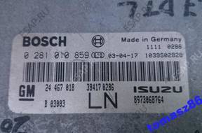 БЛОК УПРАВЛЕНИЯ ДВИГАТЕЛЕМ OPEL ASTRA II 2 G 1.7 0281010859