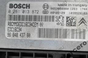 БЛОК УПРАВЛЕНИЯ ДВИГАТЕЛЕМ PEUGEOT 207 1.6 HDI 0281013872