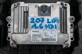 БЛОК УПРАВЛЕНИЯ ДВИГАТЕЛЕМ Peugeot 207 1.6 HDI 9664843780