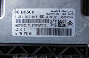 БЛОК УПРАВЛЕНИЯ ДВИГАТЕЛЕМ PEUGEOT 207 9674244680 0281015848