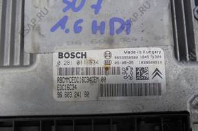 БЛОК УПРАВЛЕНИЯ ДВИГАТЕЛЕМ PEUGEOT 307 1,6HDI