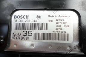 БЛОК УПРАВЛЕНИЯ ДВИГАТЕЛЕМ PEUGEOT 307 1.6 16V 0261206943