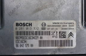 БЛОК УПРАВЛЕНИЯ ДВИГАТЕЛЕМ PEUGEOT 308 0281013332 EDC16C34