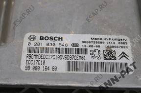 БЛОК УПРАВЛЕНИЯ ДВИГАТЕЛЕМ PEUGEOT 308 1.6 E-HDI 0281030548