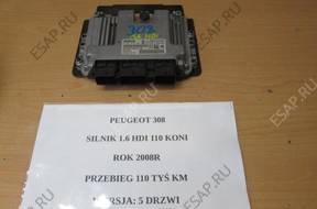 БЛОК УПРАВЛЕНИЯ ДВИГАТЕЛЕМ PEUGEOT 308 1.6 HDI 110KM