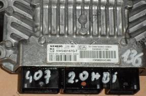 БЛОК УПРАВЛЕНИЯ ДВИГАТЕЛЕМ PEUGEOT 407 2.0 HDI 5WS40167G 136