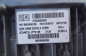 БЛОК УПРАВЛЕНИЯ ДВИГАТЕЛЕМ PEUGEOT 407 2.0 HDI 9663556280