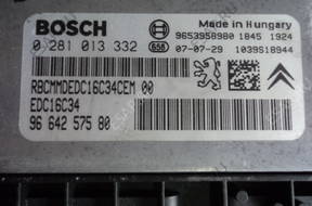 БЛОК УПРАВЛЕНИЯ ДВИГАТЕЛЕМ PEUGEOT CITROEN 1.6HDI 0281013332