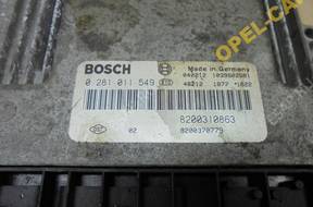 БЛОК УПРАВЛЕНИЯ ДВИГАТЕЛЕМ RENAULT 1.9 DCI 0281011549