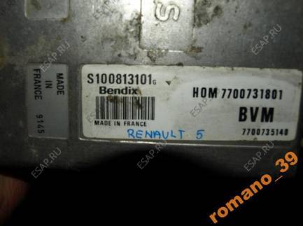 БЛОК УПРАВЛЕНИЯ ДВИГАТЕЛЕМ Renault 5  1,4     HOM 7700731801