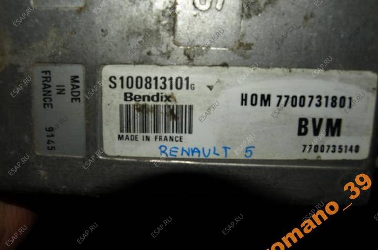 БЛОК УПРАВЛЕНИЯ ДВИГАТЕЛЕМ Renault 5  1,4     HOM 7700731801