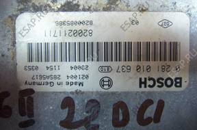 БЛОК УПРАВЛЕНИЯ ДВИГАТЕЛЕМ RENAULT LAGUNA 2.2 DCI 0281010637 БЛОК УПРАВЛЕНИЯ ДВИГАТЕЛЕМ RENAULT LAGUNA 2.2 DCI 0281010637