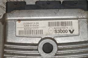 БЛОК УПРАВЛЕНИЯ ДВИГАТЕЛЕМ RENAULT MODUS 1,6 16V 8200411717