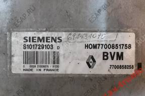 БЛОК УПРАВЛЕНИЯ ДВИГАТЕЛЕМ RENAULT S101729103D / 7700851758