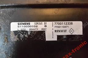 БЛОК УПРАВЛЕНИЯ ДВИГАТЕЛЕМ RENAULT S110030102B 7700112338