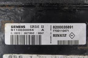 БЛОК УПРАВЛЕНИЯ ДВИГАТЕЛЕМ RENAULT SIRIUS S110030054A БЕЗ КОДА