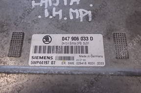 БЛОК УПРАВЛЕНИЯ   ДВИГАТЕЛЕМ  SKODA FABIA 1,4 MPI