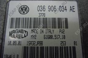 БЛОК УПРАВЛЕНИЯ ДВИГАТЕЛЕМ SKODA FABIA 1.4 16V 036906034AE