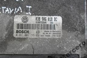 БЛОК УПРАВЛЕНИЯ   ДВИГАТЕЛЕМ SKODA VW  038906018BG