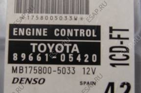 БЛОК УПРАВЛЕНИЯ   ДВИГАТЕЛЕМ TOYOTA AVENSIS T22 D4D