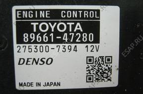 БЛОК УПРАВЛЕНИЯ ДВИГАТЕЛЕМ TOYOTA PRIUS III 89661-47280