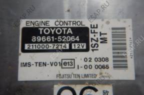 БЛОК УПРАВЛЕНИЯ ДВИГАТЕЛЕМ TOYOTA YARIS 8966152064