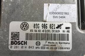 БЛОК УПРАВЛЕНИЯ   ДВИГАТЕЛЕМ VW 03G906021MJ SW 0484