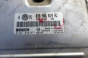 БЛОК УПРАВЛЕНИЯ  ДВИГАТЕЛЕМ  VW 1.9 TDI 0281010977