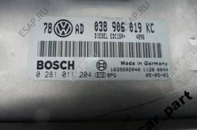 БЛОК УПРАВЛЕНИЯ ДВИГАТЕЛЕМ VW AUDI 1.9 TDI 101  038906019 KC