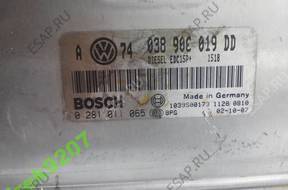 БЛОК УПРАВЛЕНИЯ ДВИГАТЕЛЕМ VW BOSCH 0281011065 038906019DD