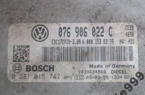 БЛОК УПРАВЛЕНИЯ ДВИГАТЕЛЕМ VW CRAFTER 076906022C 0281015747