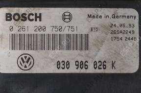 БЛОК УПРАВЛЕНИЯ   ДВИГАТЕЛЕМ VW GOLF 1.4 0261200750