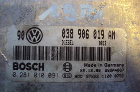БЛОК УПРАВЛЕНИЯ ДВИГАТЕЛЕМ VW GOLF IV BORA 1.9 TDI