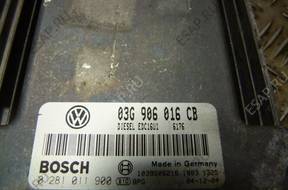 БЛОК УПРАВЛЕНИЯ ДВИГАТЕЛЕМ VW GOLF V 1.9 TDI 03G906016CB P