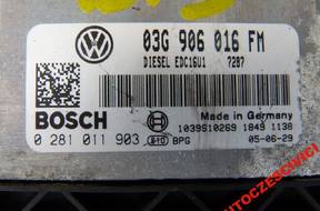 БЛОК УПРАВЛЕНИЯ ДВИГАТЕЛЕМ VW JETTA 2.0TDI BKD 03G906016FM