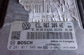 БЛОК УПРАВЛЕНИЯ   ДВИГАТЕЛЕМ VW PASSAT B7 03L907309A