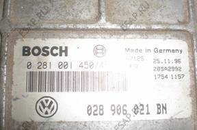 БЛОК УПРАВЛЕНИЯ ДВИГАТЕЛЕМ vw polo 1.9sdi  0281001450/451
