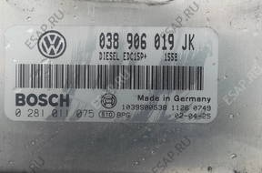 БЛОК УПРАВЛЕНИЯ   ДВИГАТЕЛЕМ VW SEAT 038906019JK TDI