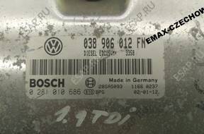 БЛОК УПРАВЛЕНИЯ ДВИГАТЕЛЕМ VW SEAT AUDI SKODA 038906012FN