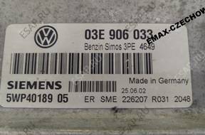 БЛОК УПРАВЛЕНИЯ ДВИГАТЕЛЕМ VW SEAT AUDI SKODA 03E906033