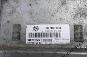БЛОК УПРАВЛЕНИЯ ДВИГАТЕЛЕМ VW SEAT POLO 9N 03E906033 1.2 12V
