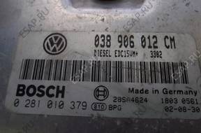 БЛОК УПРАВЛЕНИЯ ДВИГАТЕЛЕМ VW SEAT SKODA 1.9 SDI 038906012CM