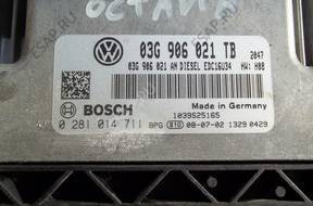 БЛОК УПРАВЛЕНИЯ  ДВИГАТЕЛЕМ  VW SKODA 03G906021TB